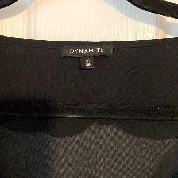 Dynamite Sheer Ruffled Crop Top - Picture 2 of 5